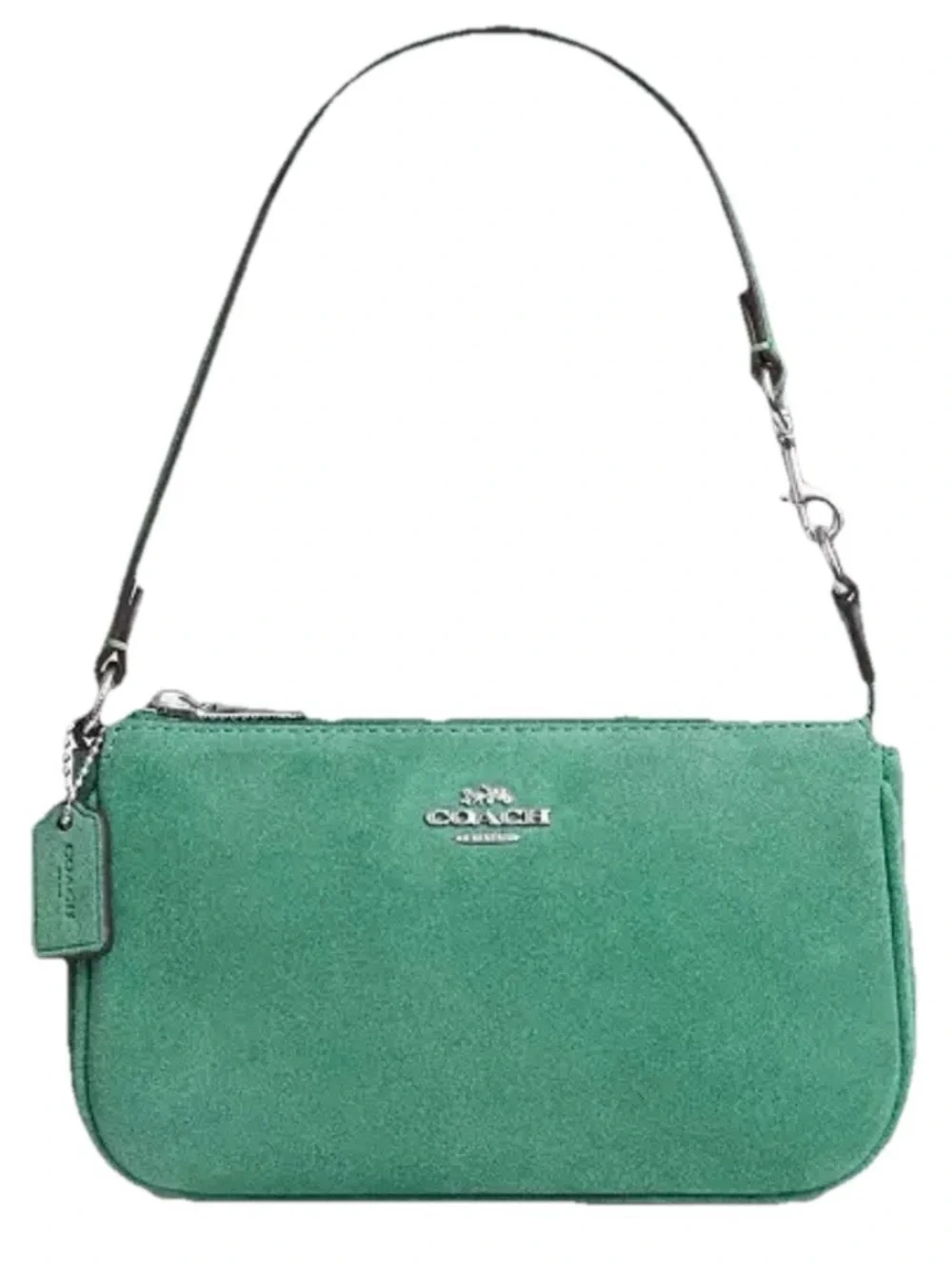 COACH Nolita 19 Shoulder Bag in Mint Green Suede with Silver Tone Hardware - NWT